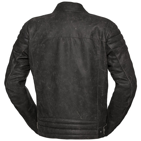 Veste de moto en cuir noire Ixs Classic LD Cruise personnalisée