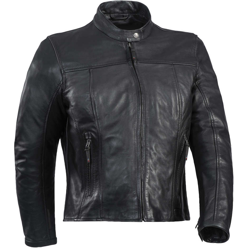 Veste de moto en cuir personnalisée Ixon CRANK Lady C-Sizing Black (taille conforme)