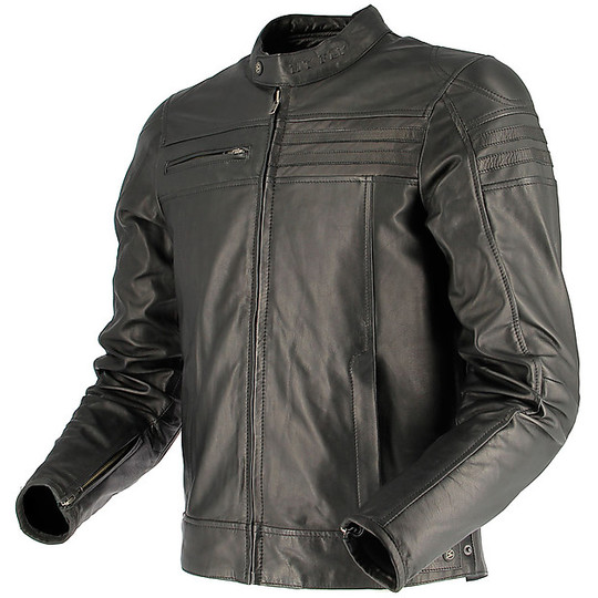 Veste de moto en cuir Vintage Hy Fly personnalisé noir très doux