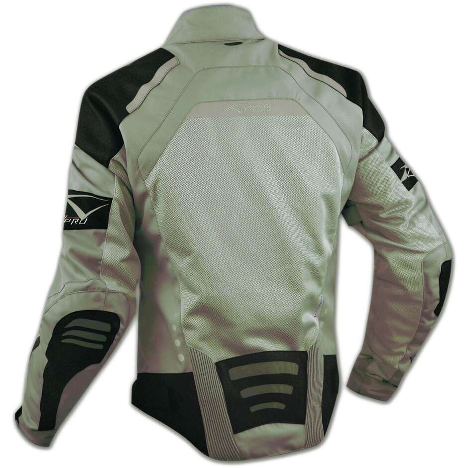 Veste de moto en tissu A-Pro Summer Perforated Scirocco avec amovible Menbrana Grey