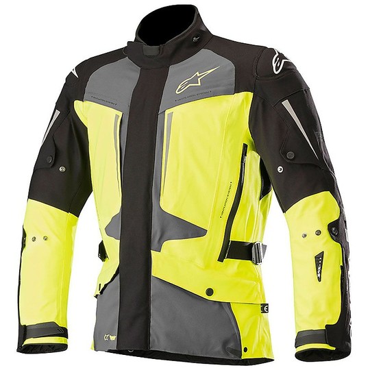 Veste de moto en tissu Alpinestars YAGURA DryStar compatible Tech-Air noir jaune fluo
