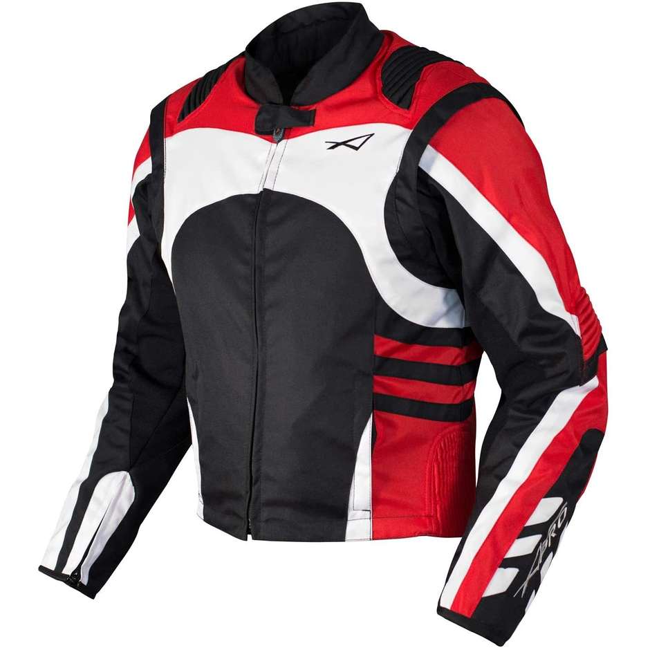 Veste de moto en tissu certifié American-Pro DYABLEX Noir Rouge