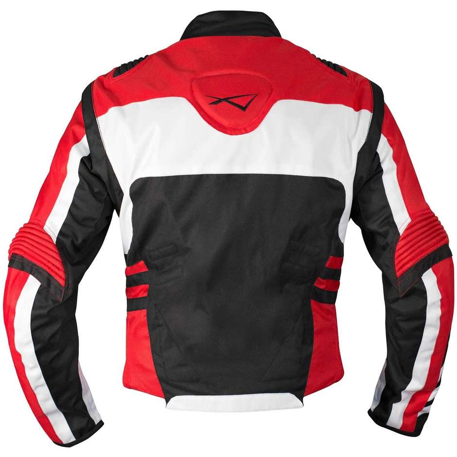 Veste de moto en tissu certifié American-Pro DYABLEX Noir Rouge