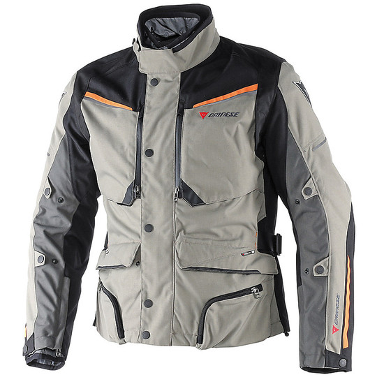 Veste de moto en tissu Dainese Sandstorm Gore-Tex Brindle Black
