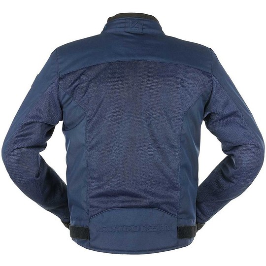 Veste de moto en tissu d'été Vquattro LUCAS bleu marine