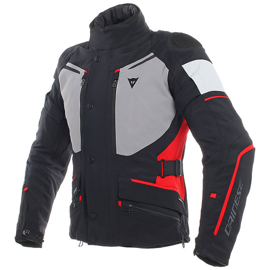 Veste de moto en tissu Gain-Tex Dainese CARVE MASTER 2 Noir Rouge