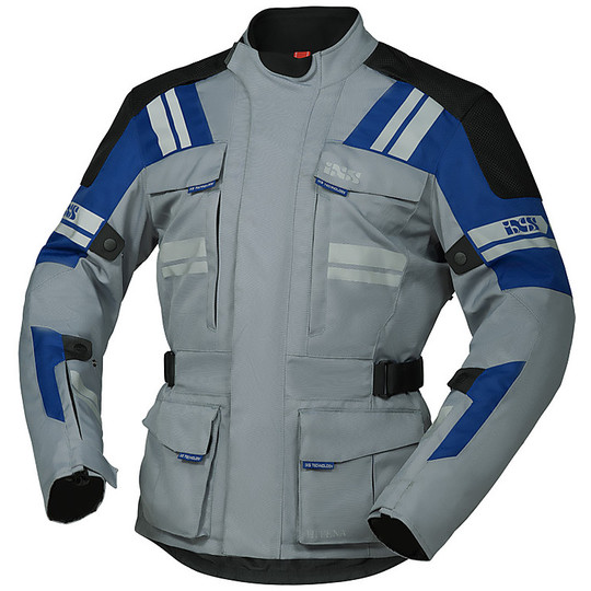 Veste de moto en tissu imperméable Ixs Tour BLADE-ST 2.0 gris bleu