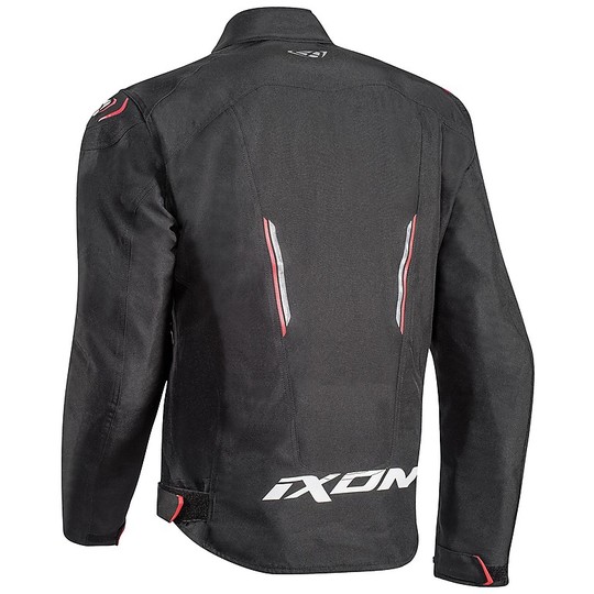 Veste de moto en tissu Ixon modèle Mistral noir rouge
