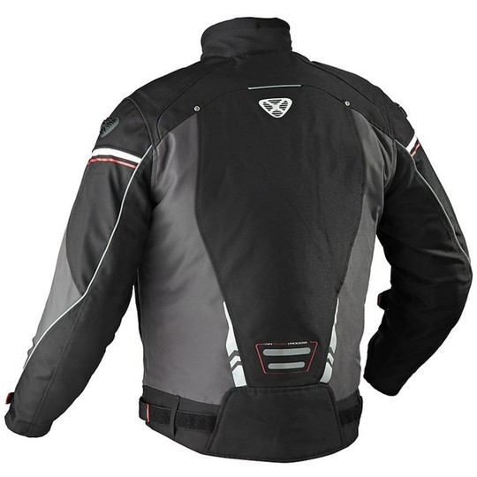 Veste de moto en tissu Ixon modèle Sirrus Hp gris / noir / rouge