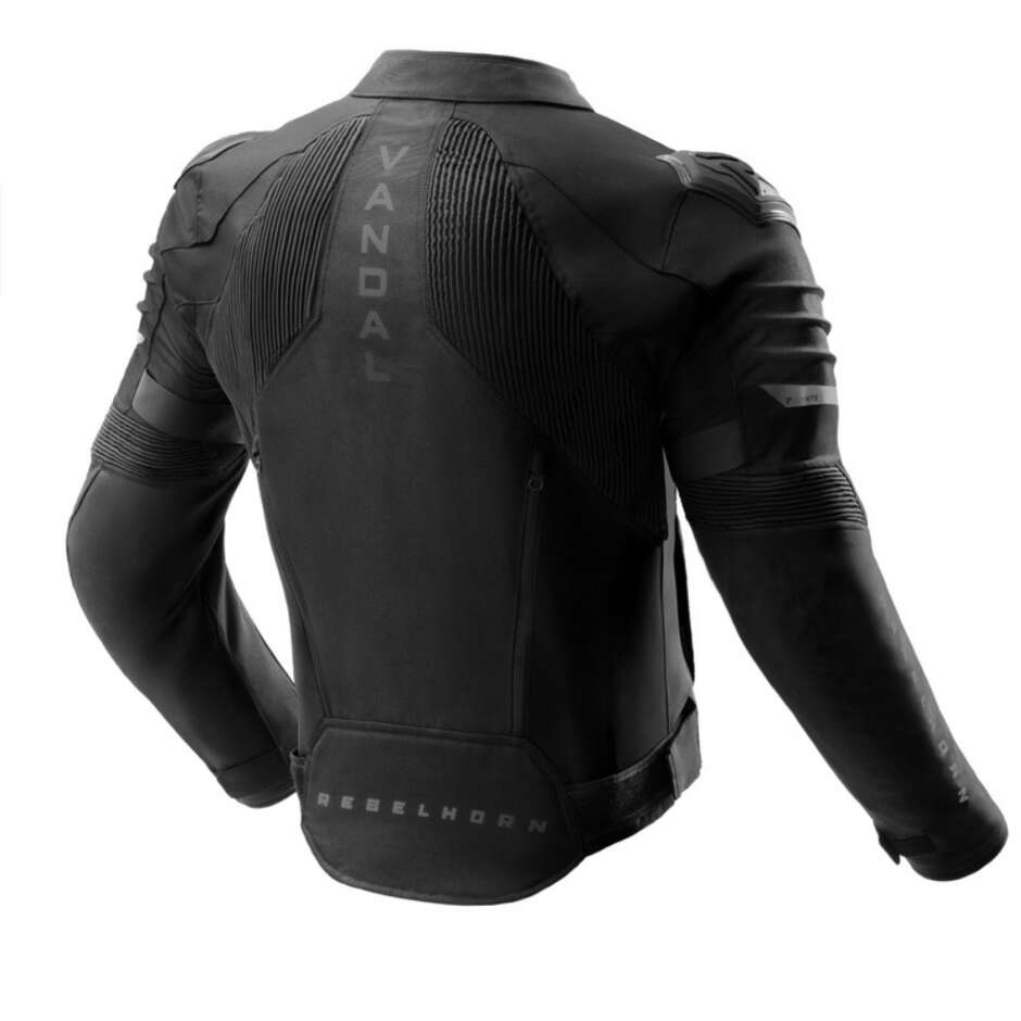 Veste de moto en tissu noir Rebelhorn VANDAL 2