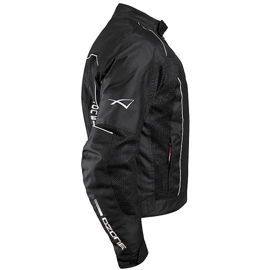 Veste de moto en tissu perforé Summer A-Pro OZONE Noir