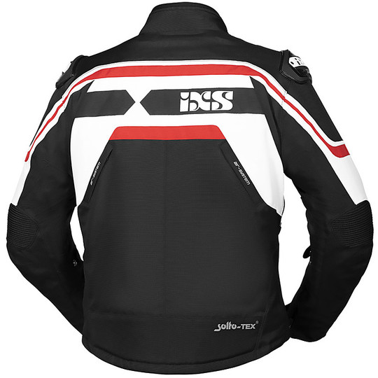 Veste de moto en tissu sport Ixs Sport RS-700 ST noir blanc rouge