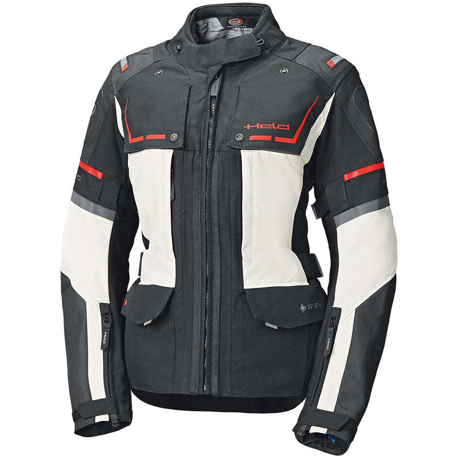 Veste de moto femme Held Karakum Top gris noir