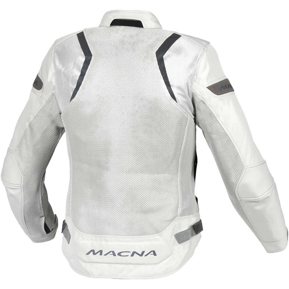 Veste de moto femme Macna Velotura gris clair