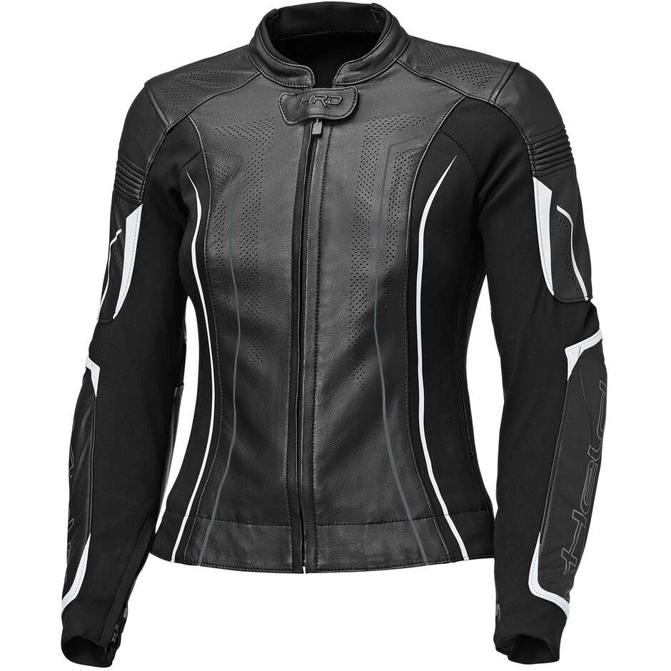 Veste de moto Held Debbie 3 Top pour femme, noir et blanc