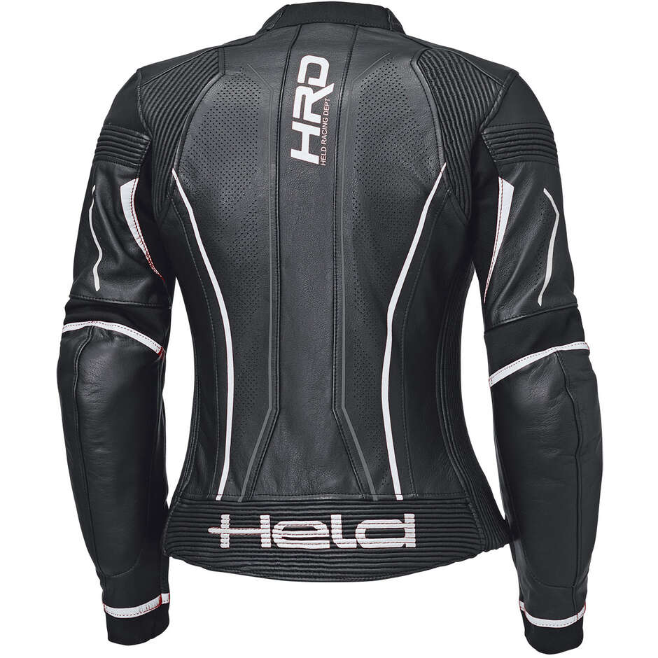 Veste de moto Held Debbie 3 Top pour femme, noir et blanc