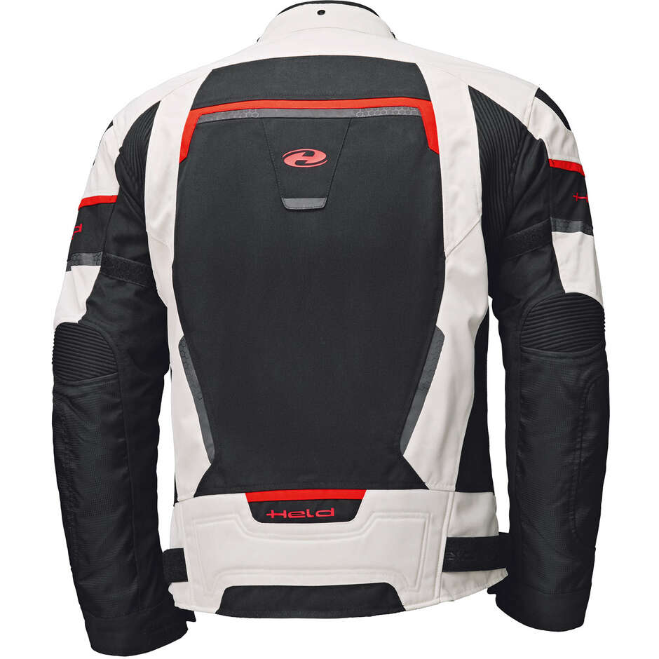 Veste de moto Held Manzano Top Gris Rouge