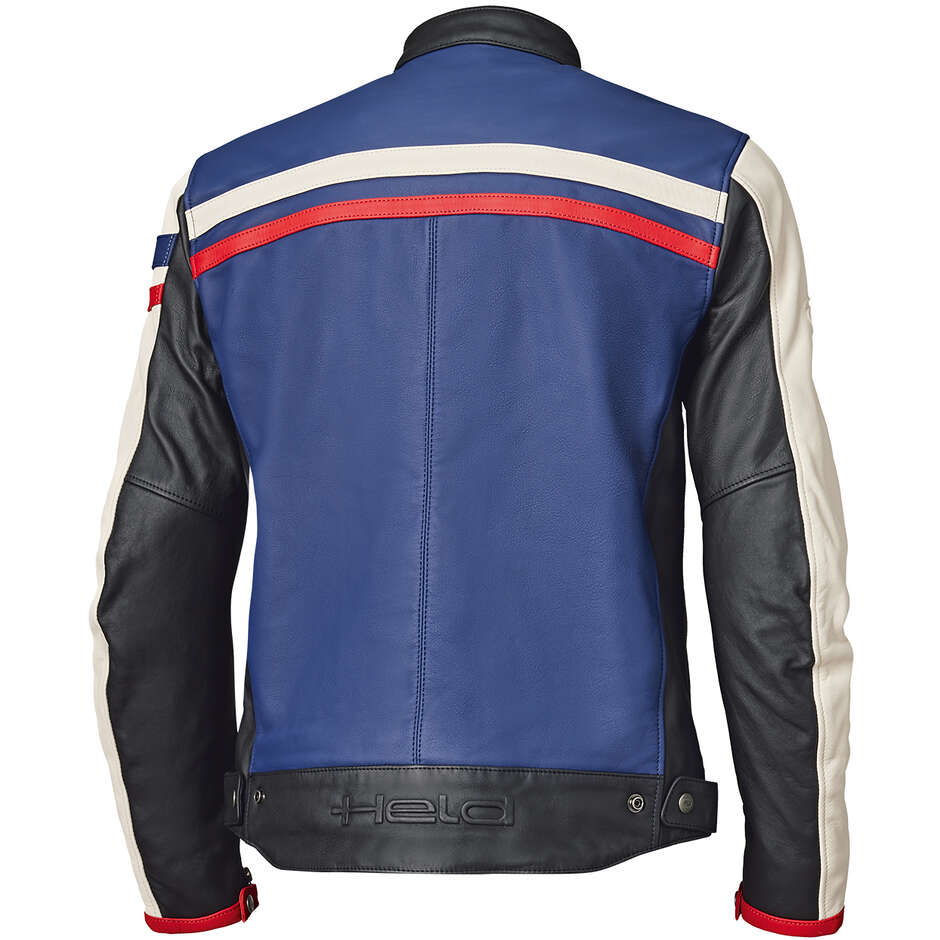 Veste de moto Held Midway bleu rouge blanc
