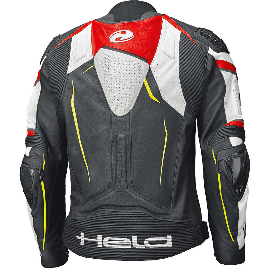 Veste de moto Held Safer II noir blanc rouge