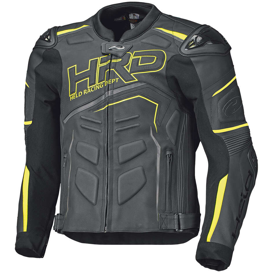 Veste de moto Held Safer II noire et jaune fluo