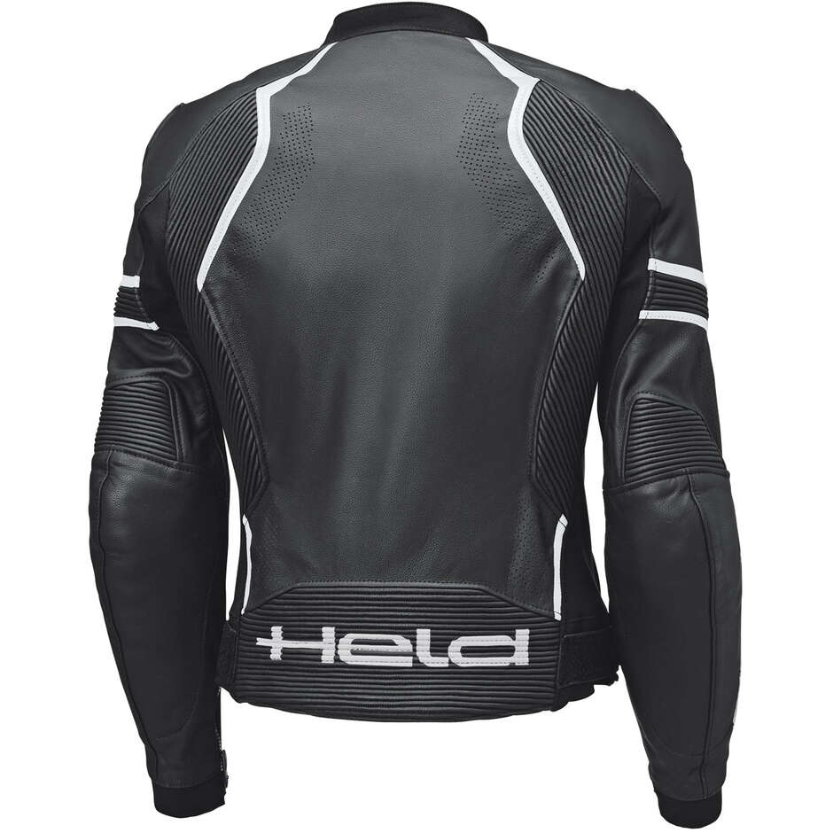 Veste de moto Held Street Rocket 4 Top pour femme, noir et blanc