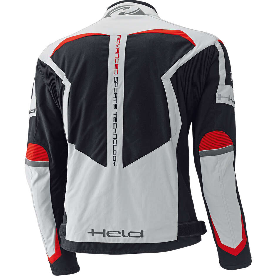 Veste de moto Held Zelda pour femme, gris et rouge