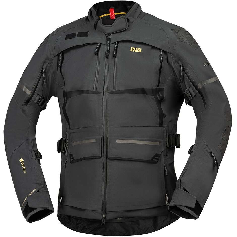 Veste de moto laminée iXS Tourster-GTX 1.0 Gris foncé - Longue