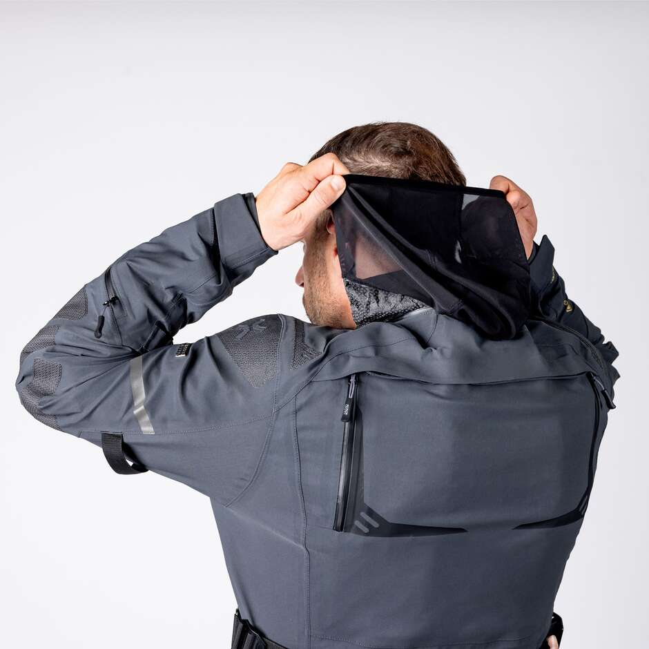 Veste de moto laminée iXS Tourster-GTX 1.0 Gris foncé - Longue