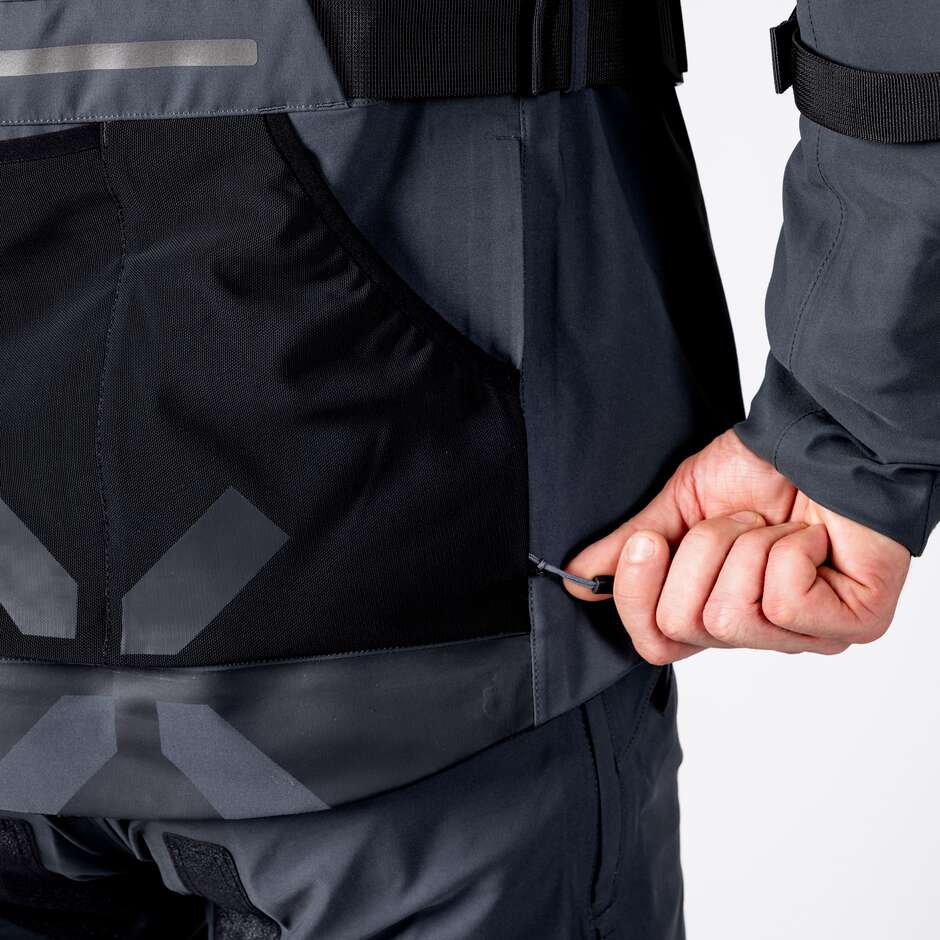 Veste de moto laminée iXS Tourster-GTX 1.0 Gris foncé - Longue