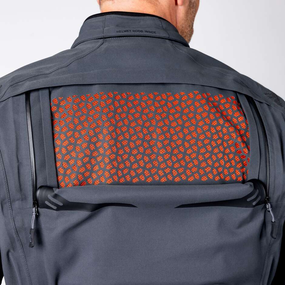 Veste de moto laminée iXS Tourster-GTX 1.0 Gris foncé - Longue