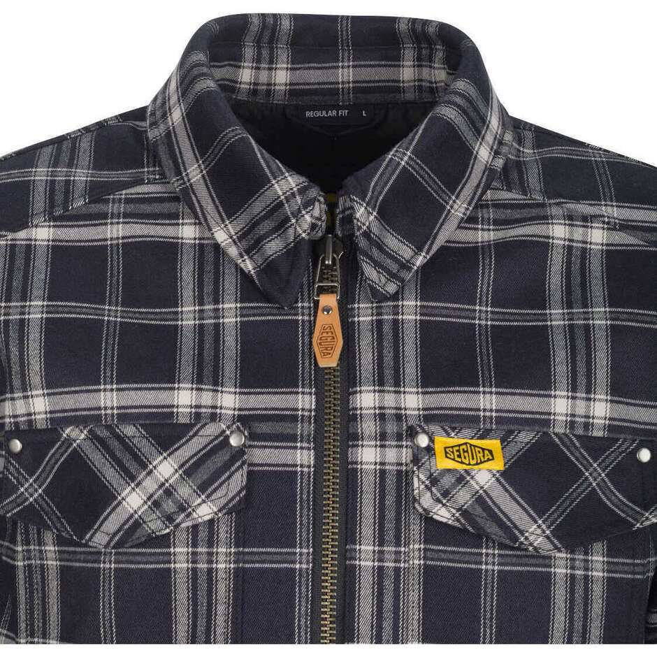 Veste de moto longue Segura TRAFFIC Blanc Bleu marine