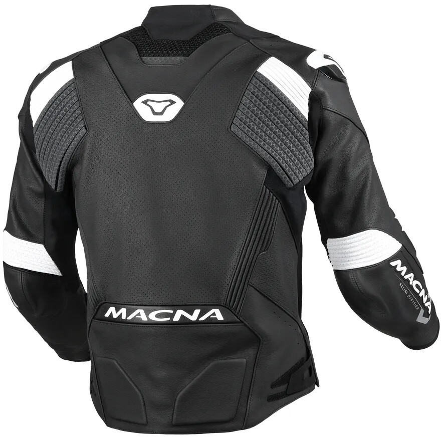 Veste de moto Macna Blitz Noir/Blanc