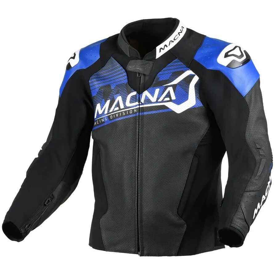 Veste de moto Macna Blitz noire/bleue