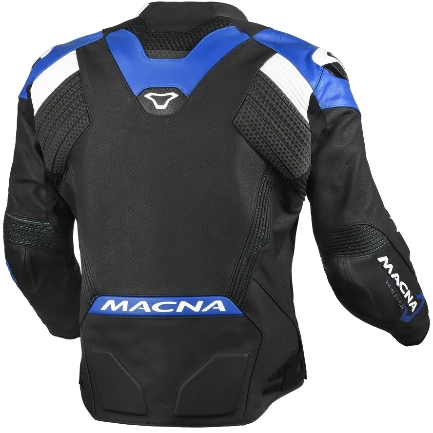 Veste de moto Macna Blitz noire/bleue