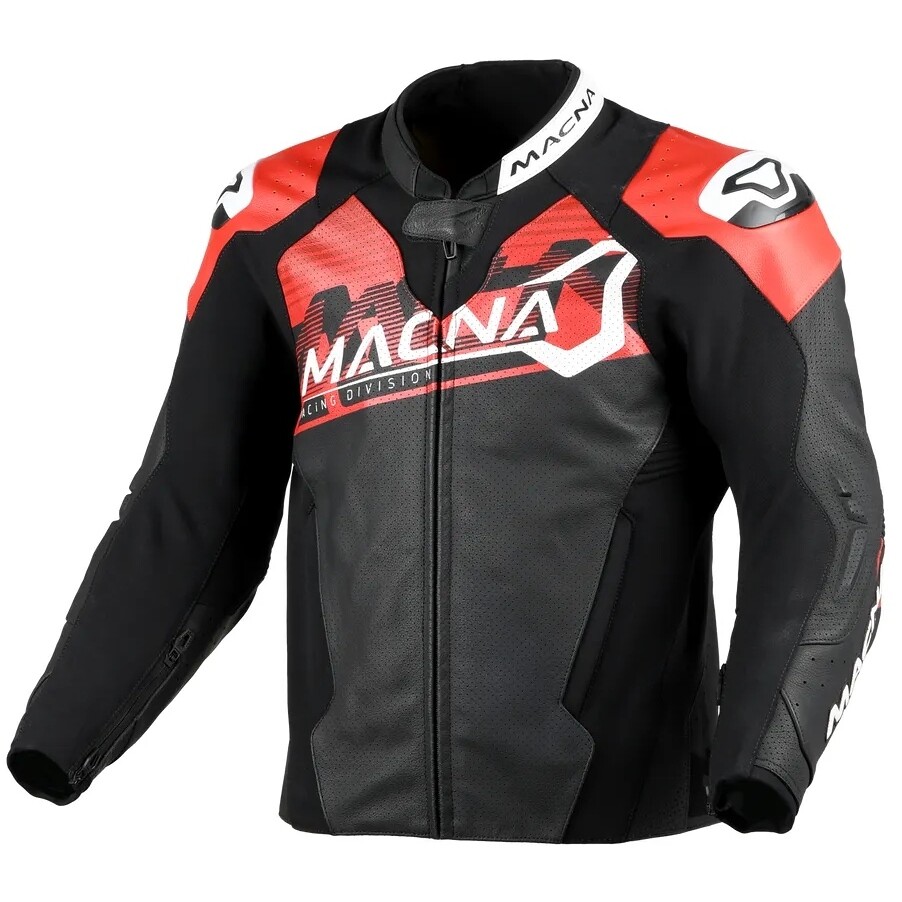 Veste de moto Macna Blitz noire/rouge