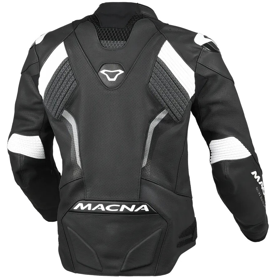 Veste de moto Macna Blitz pour femme, noir et blanc