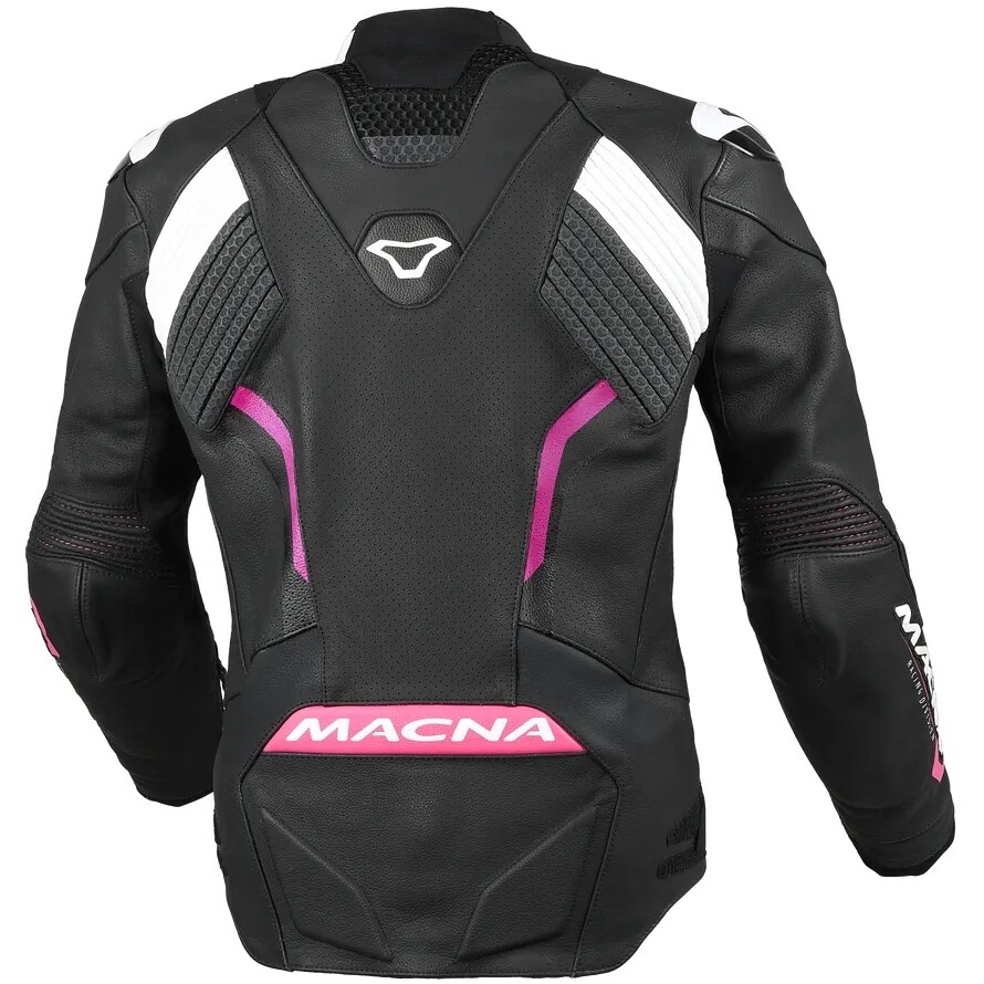 Veste de moto Macna Blitz pour femme, noire et rose