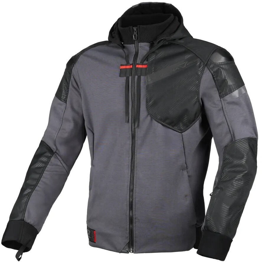 Veste de moto Macna Distec noire/grise
