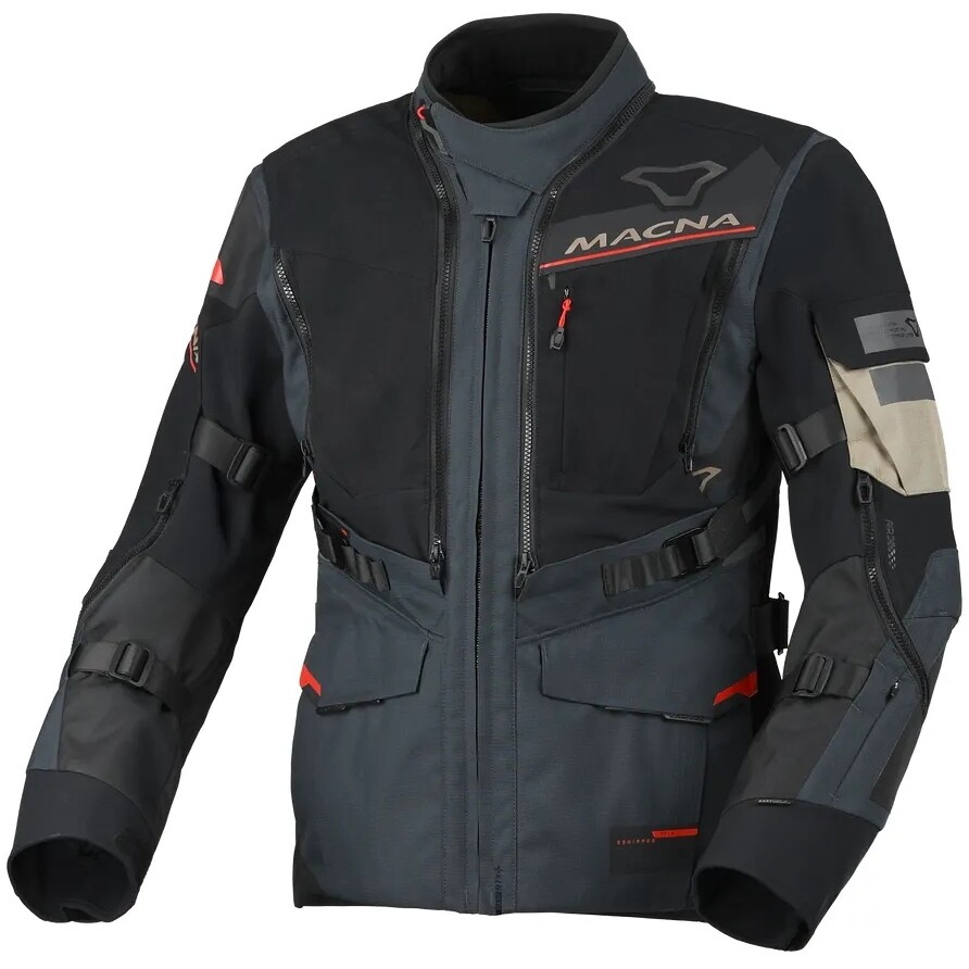 Veste de moto Macna Flexodus Noir/Bleu
