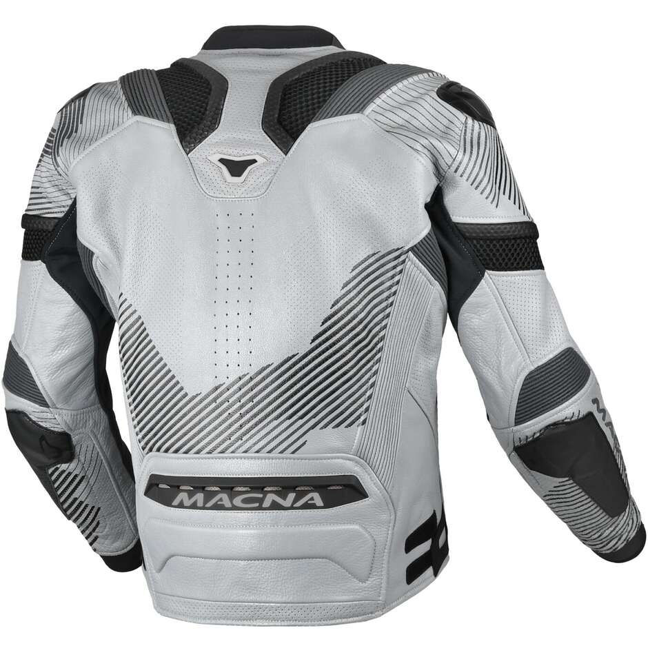 Veste de moto Macna Ignite gris noir orange