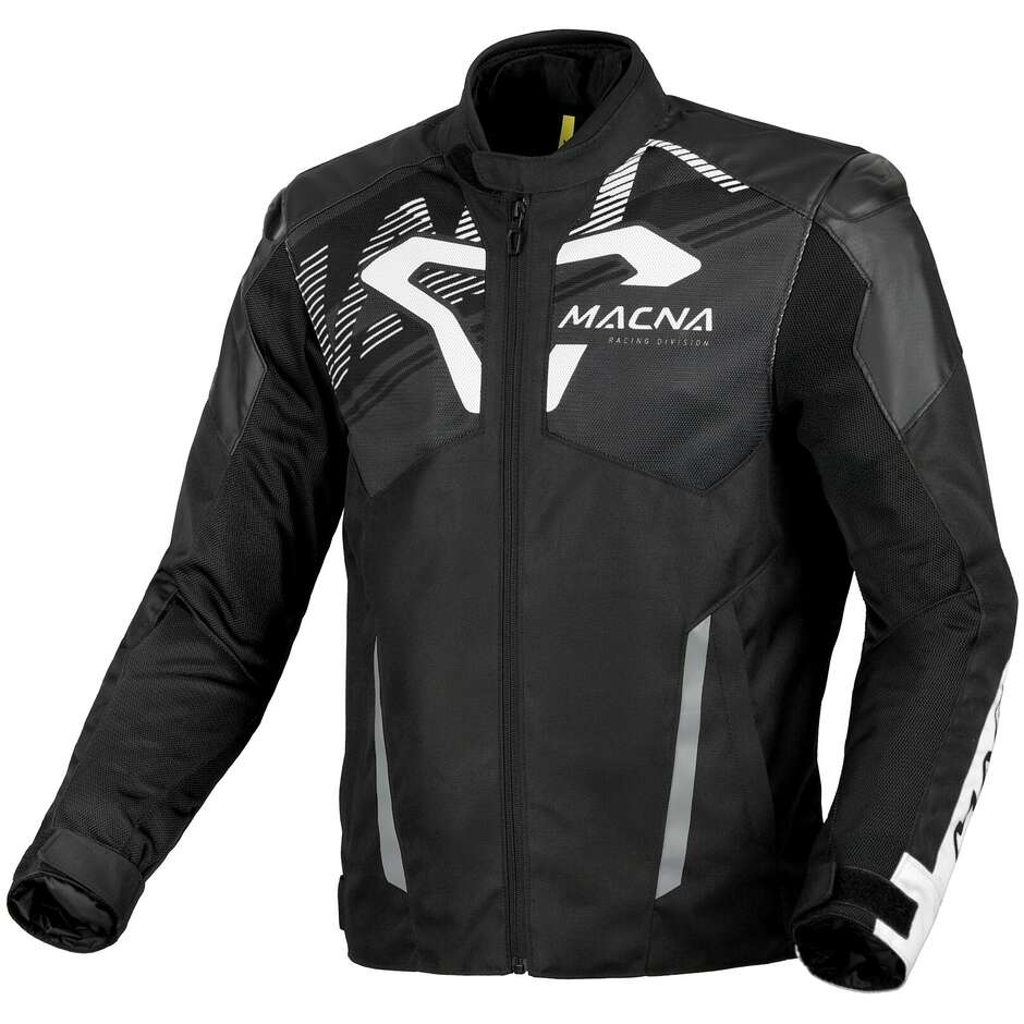 Veste de moto Macna Sevent Noir/Blanc