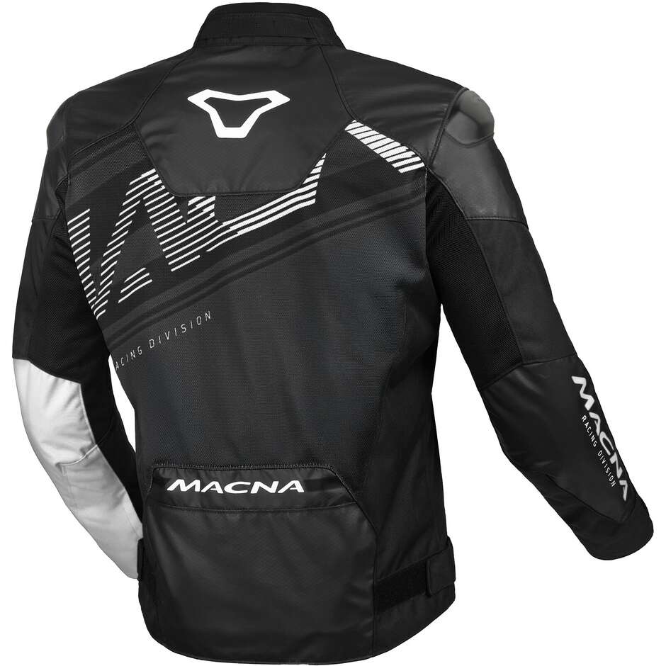 Veste de moto Macna Sevent Noir/Blanc