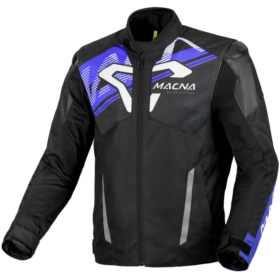 Veste de moto Macna Sevent Noir/Bleu