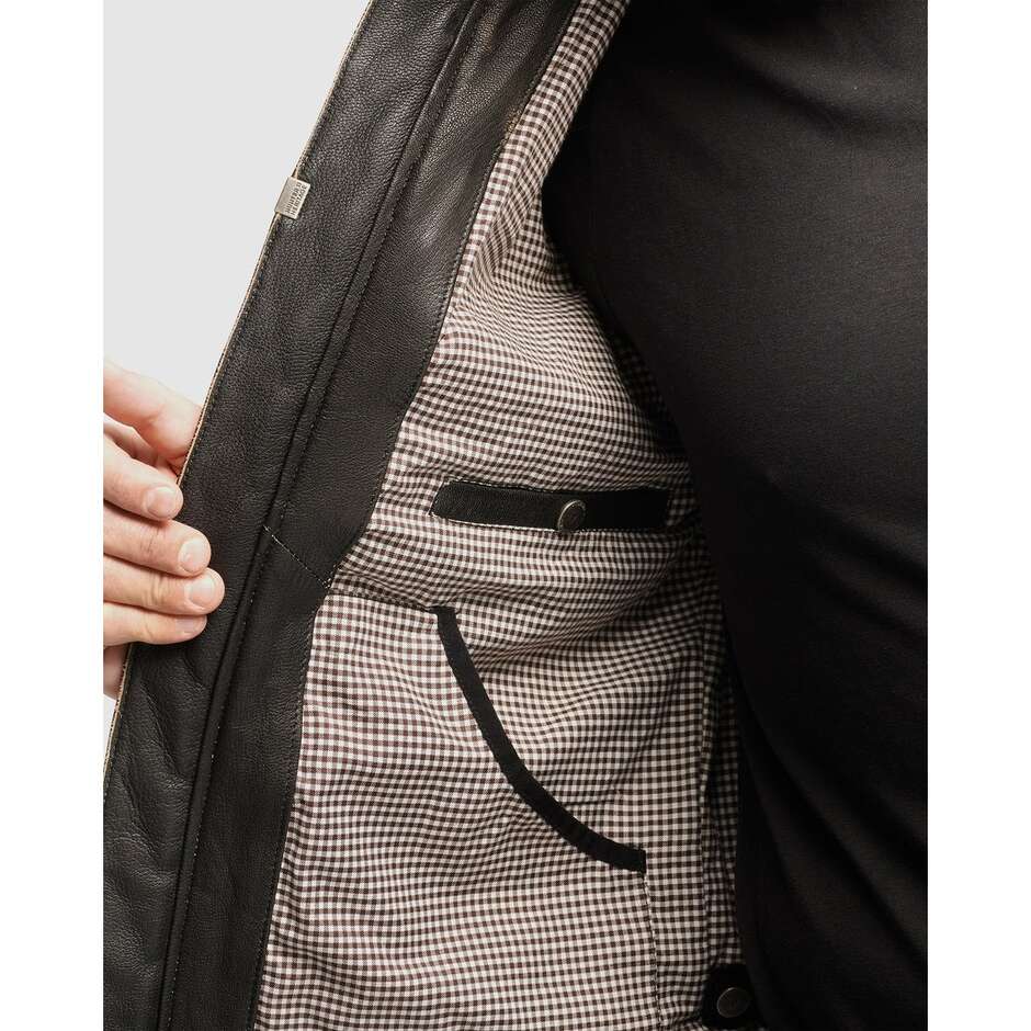 Veste de moto marron vintage Rebelhorn HUNTER II