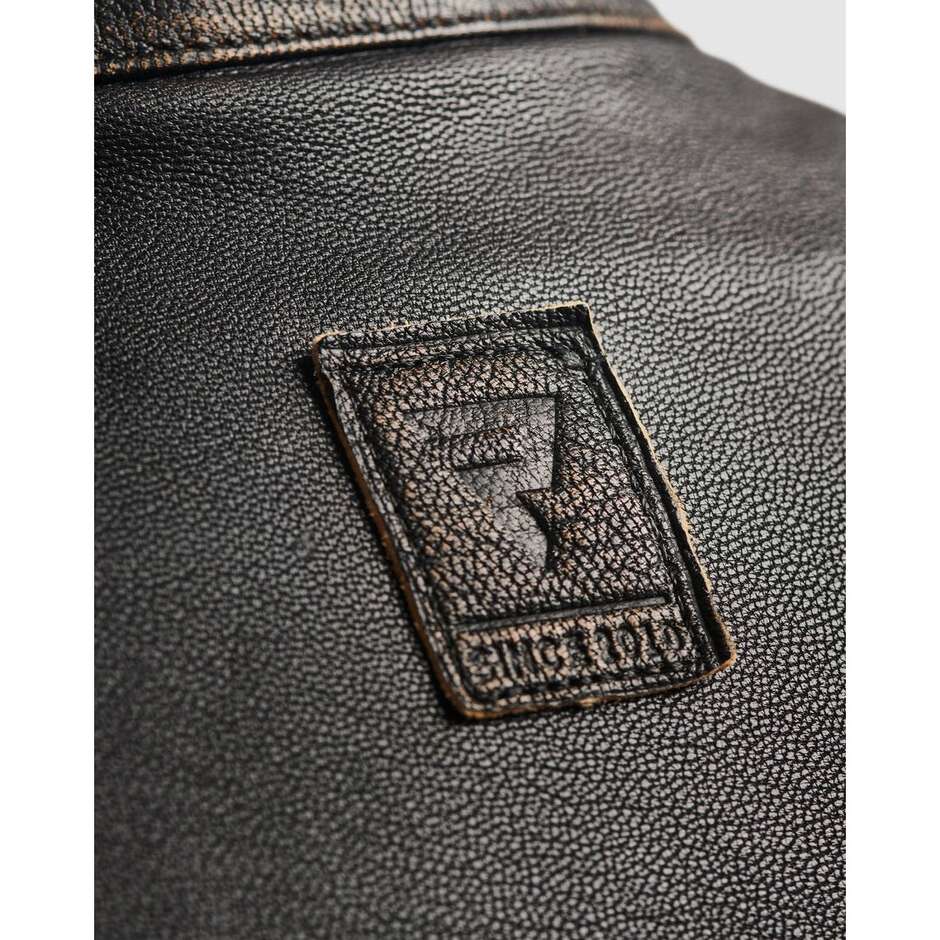 Veste de moto marron vintage Rebelhorn HUNTER II