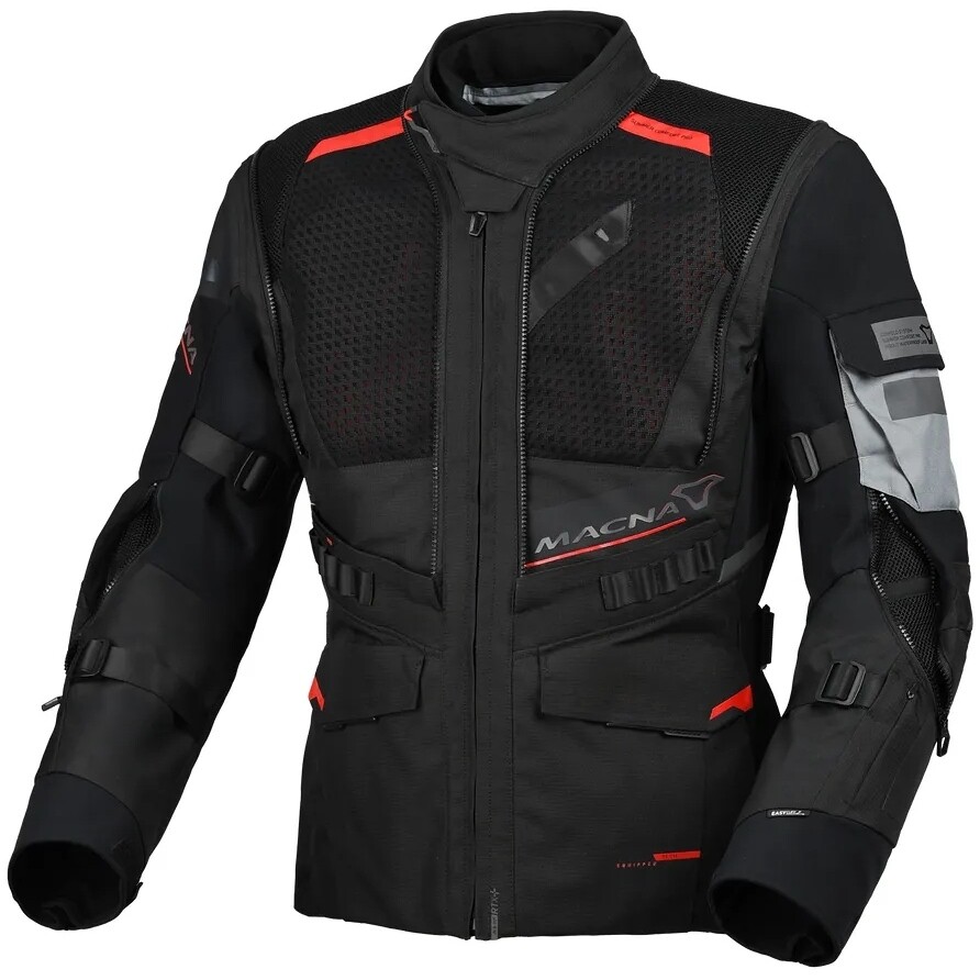 Veste de moto noire Macna Flexodus