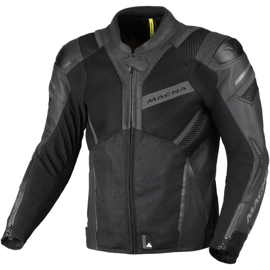 Veste de moto noire Macna Galvic
