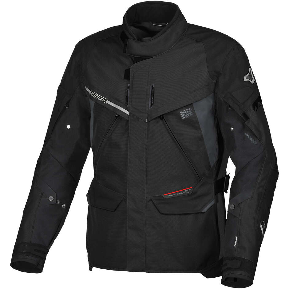 Veste de moto noire Macna Mundial