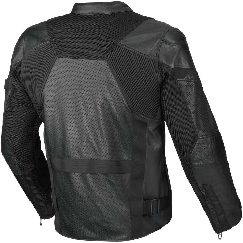 Veste de moto noire Macna Olsan