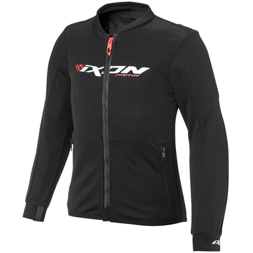 Veste de moto pour enfant Ixon ARMA KID, noire, blanche et rouge vif